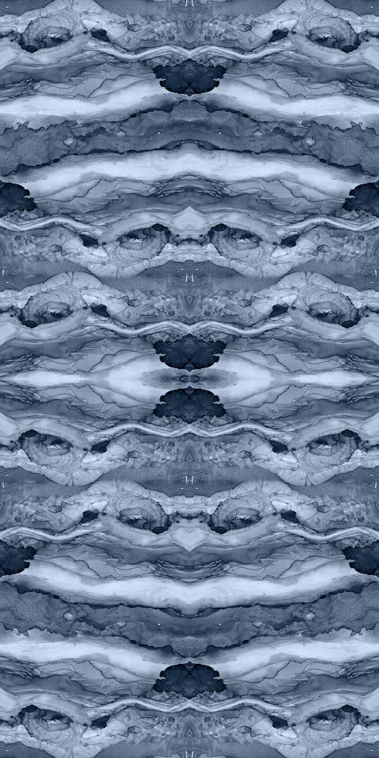 Abstract Watercolor Viscose Crepe Kaftan Cape