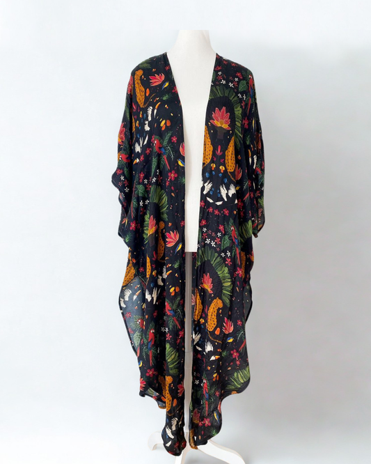 Tropical Long Slit Kimono
