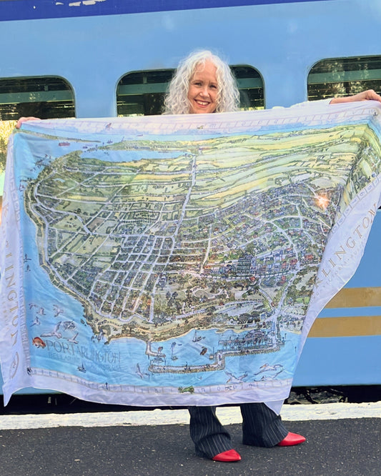 Bufanda de seda tipo sarong de diseño costero australiano