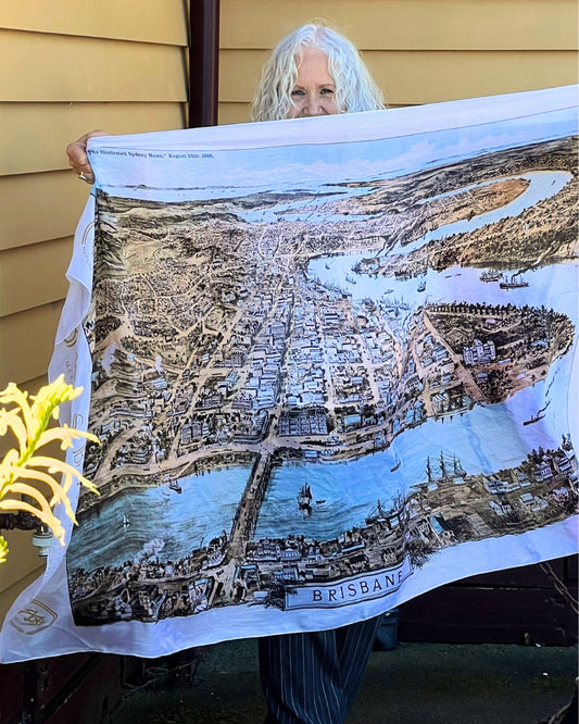 Bufanda de seda tipo sarong de diseño costero australiano