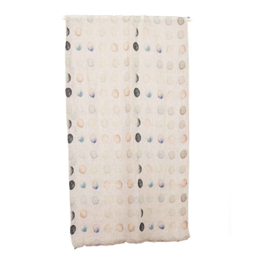 Bufanda de lino con diseño geométrico