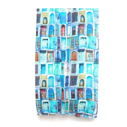 Écharpe de créateur en coton modal architectural