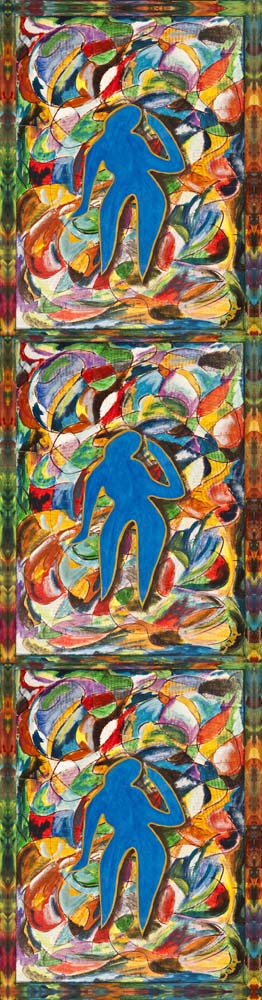 Rhythm of Motion Pure Silk Scarf – Abstract Art Summer Designer Scarf