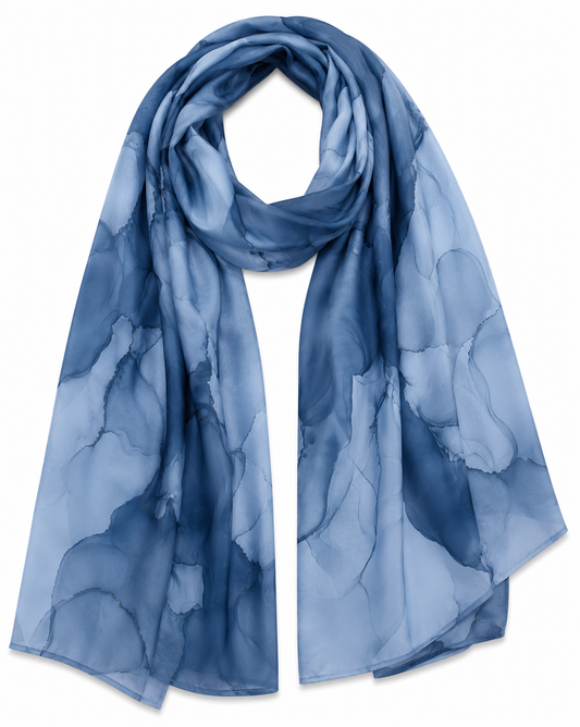 Abstract Pure Silk Designer Scarf