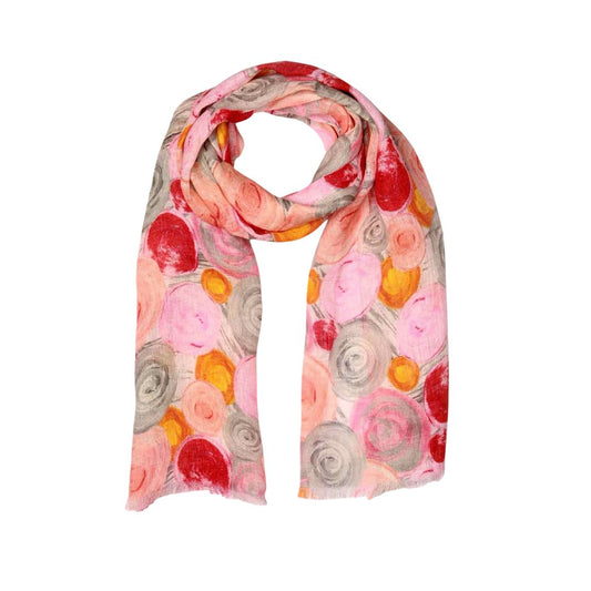 Floral Print Pure Linen Designer Scarf