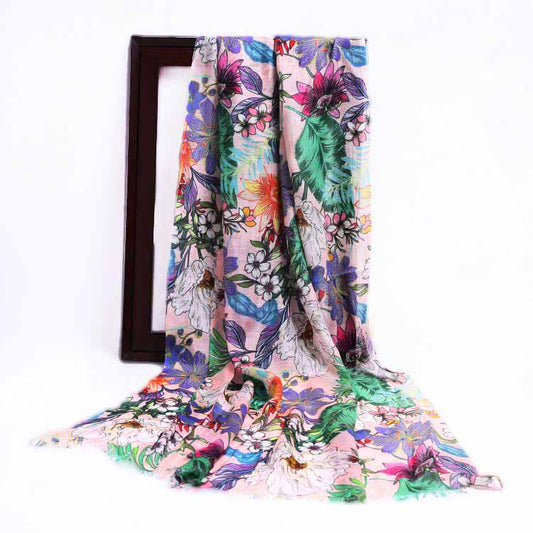 Floral Modal Silk Designer Scarf