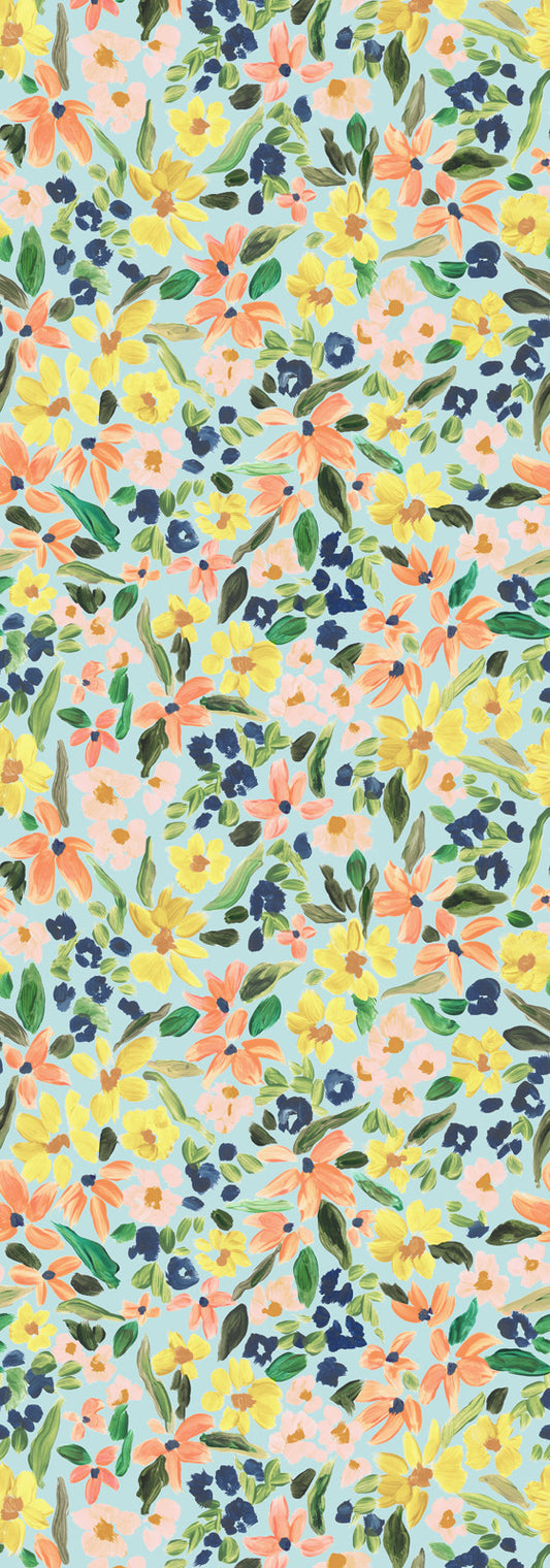 Spring Meadow Bloom Modal Silk Scarf – Hand-Painted Floral Print