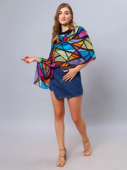 Geometric Modal Silk Designer Scarf