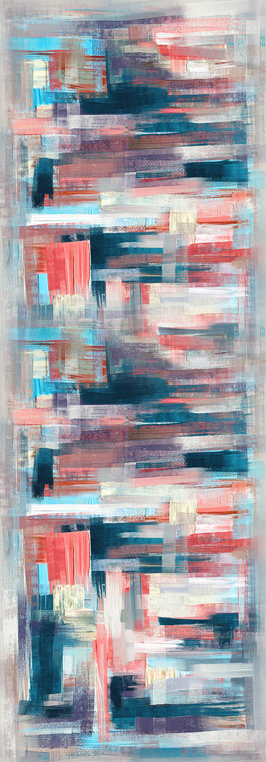 Urban Brushstrokes Scarf – Modal Silk Wrap | Abstract Geometric Art Print