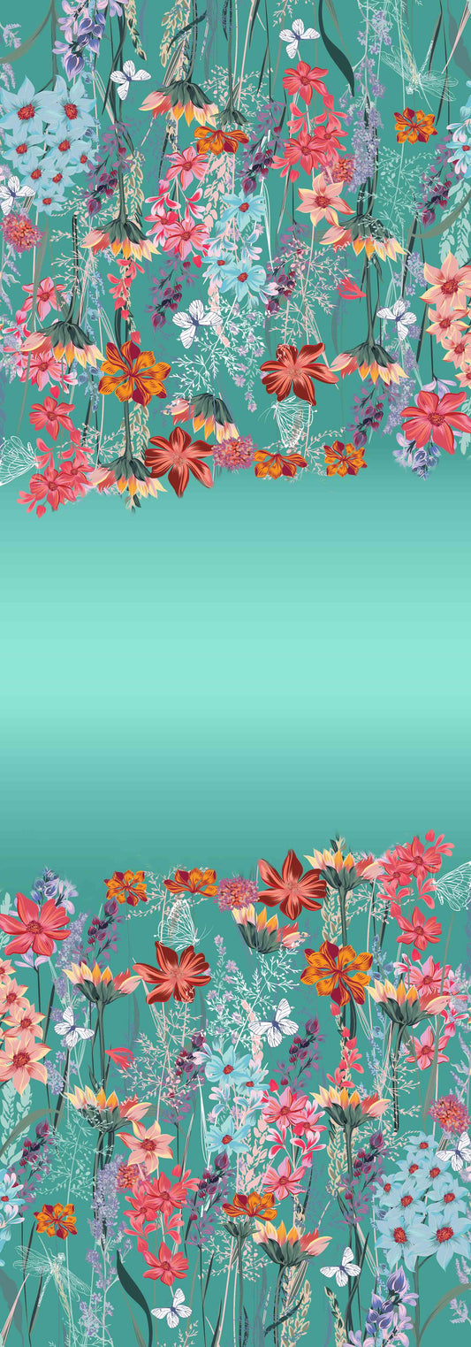 Floral Pure Silk Designer Scarf