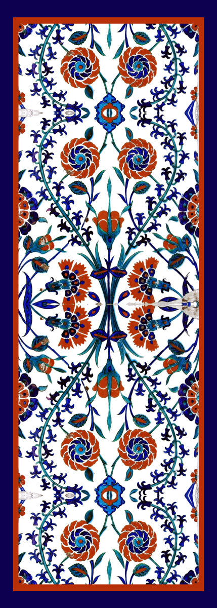 Ornamental Garden Mosaic Merino Wool Scarf