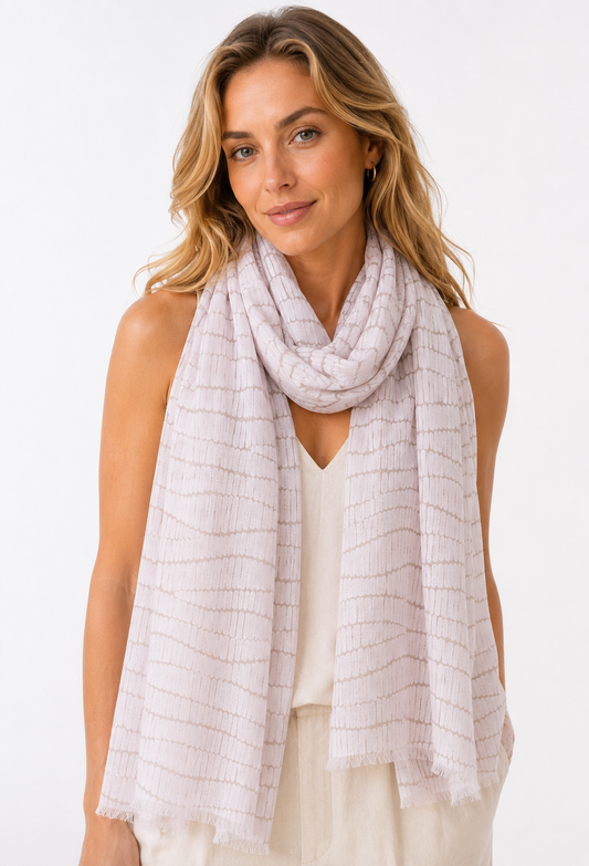 Dune Ripple Pure Silk Scarf