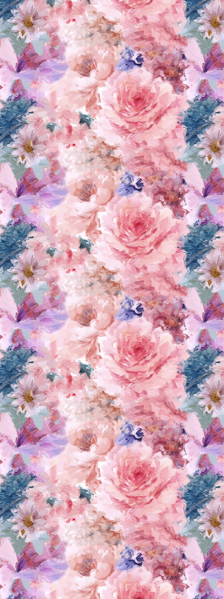 Impressionist Rose Petal Pure Silk Scarf
