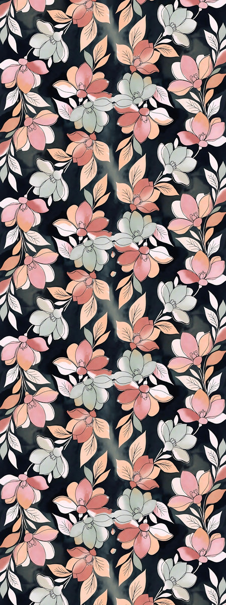 Midnight Magnolia Pure Silk Scarf