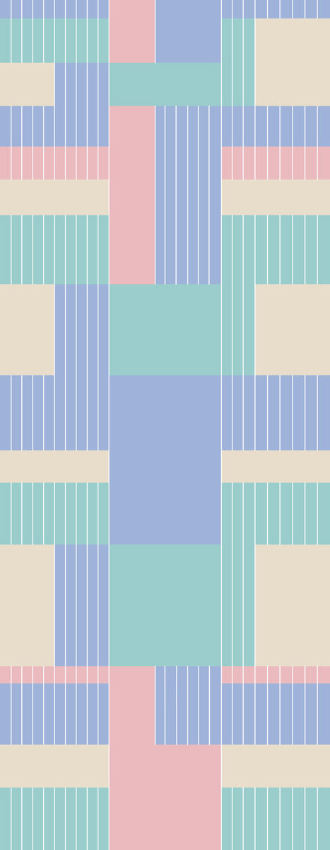 Bauhaus Mod Colorblock Pure Silk Scarf