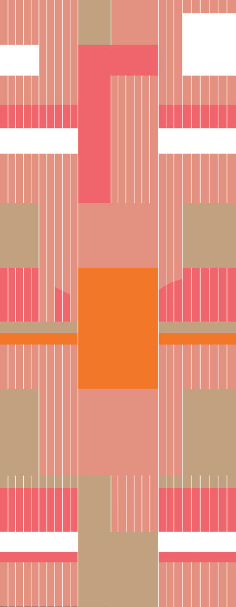 Bauhaus Mod Colorblock Pure Silk Scarf