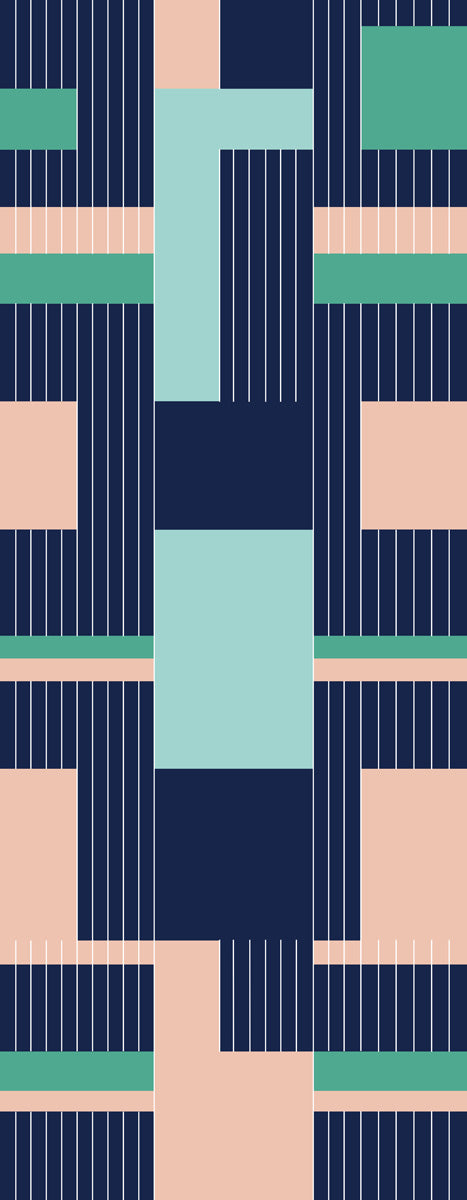 Bauhaus Mod Colorblock Pure Silk Scarf