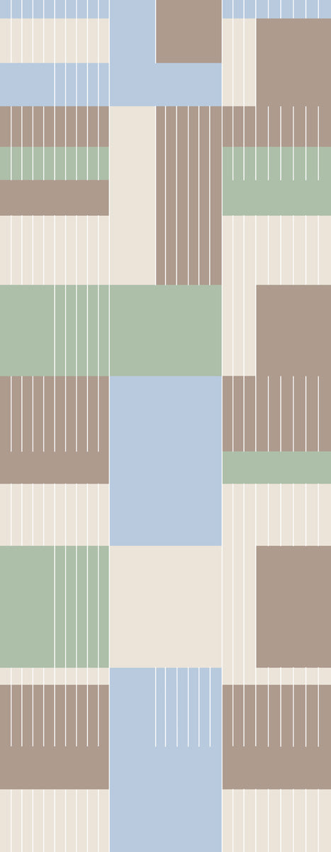 Bauhaus Mod Colorblock Pure Silk Scarf