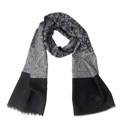 Écharpe de créateur en laine mérinos à motifs Ajrakh