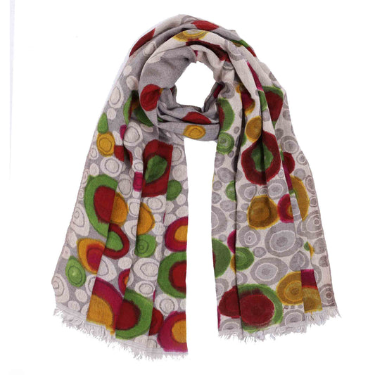 Bufanda de textura de merino pintada a mano