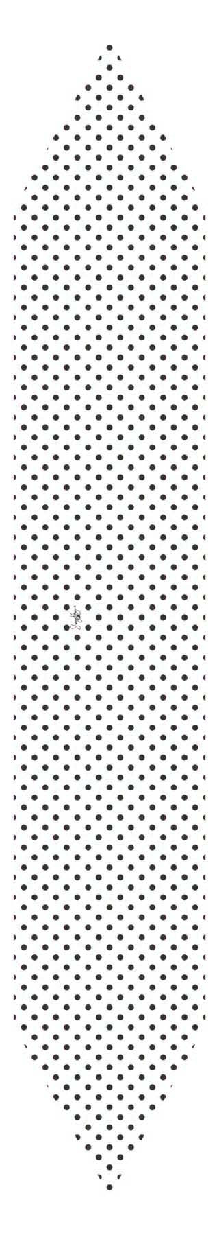 Skinny Scarf - Rectangular Black Dot