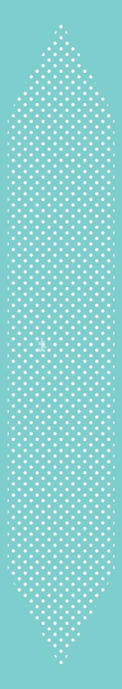 Turquoise White Polka Dot Skinny Scarf
