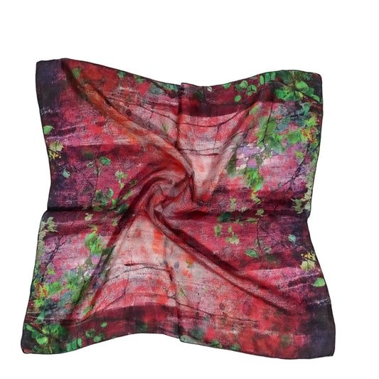 Abstract Pure Silk Pocket Square Scarf
