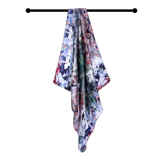 Abstract Pure Silk Pocket Square Scarf
