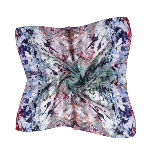 Abstract Pure Silk Pocket Square Scarf