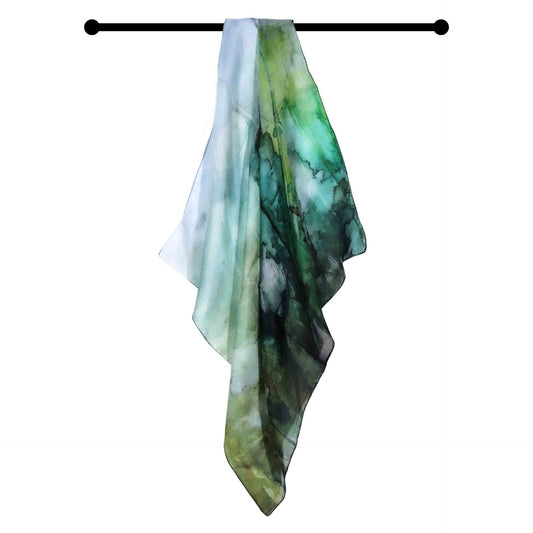 Abstract Pure Silk Pocket Square Scarf