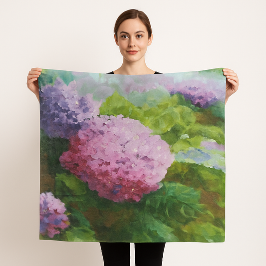 Floral Pure Silk Square Scarf