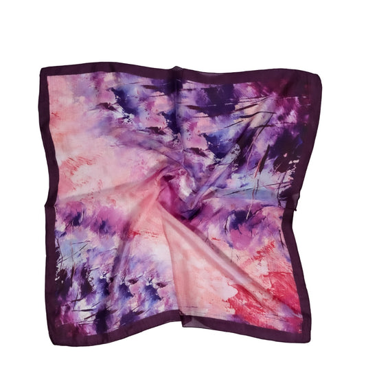 Abstract Pure Silk Pocket Square Scarf