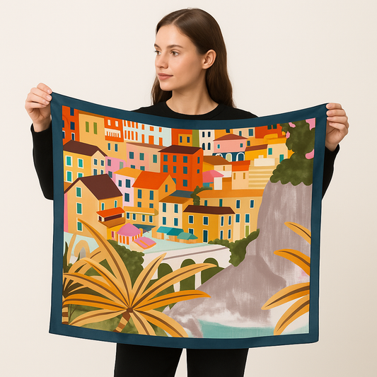 Architectural Pure Silk Square Scarf