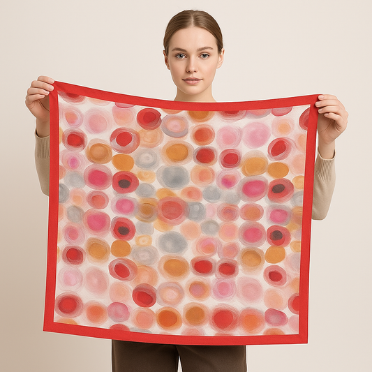 Abstract Pure Silk Square Scarf