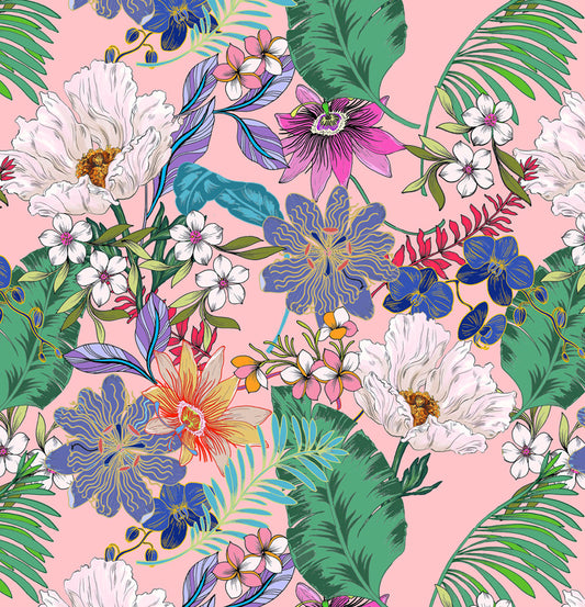 Floral Pure Silk Square Scarf