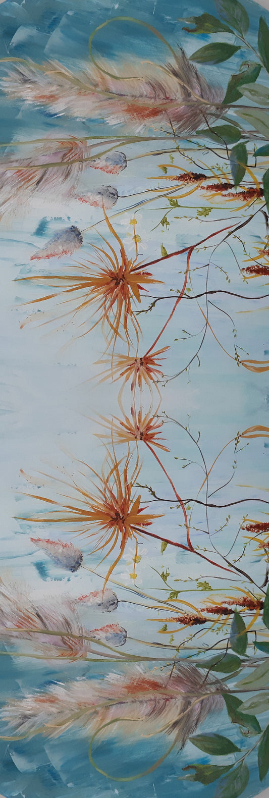 Floral Print Fine Merino Designer Scarf