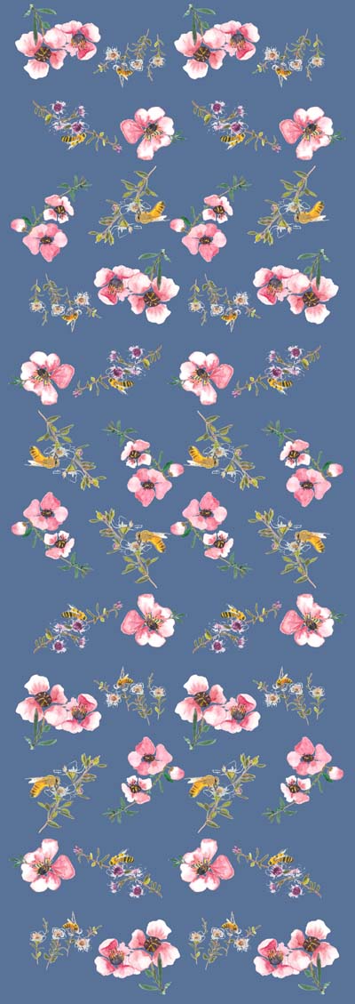 Floral Print Cotton Voile Designer Scarf