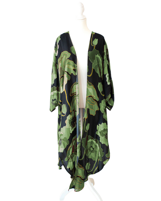 Floral Long Slit Kimono