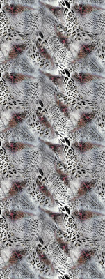 Snow Leopard Animal Print Scarf – Pure Silk Designer Wrap | Wild Abstract Pattern