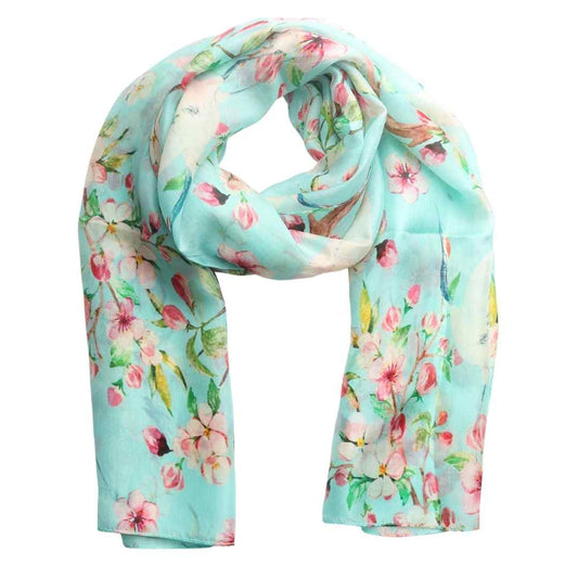 Floral Pure Silk Designer Scarf