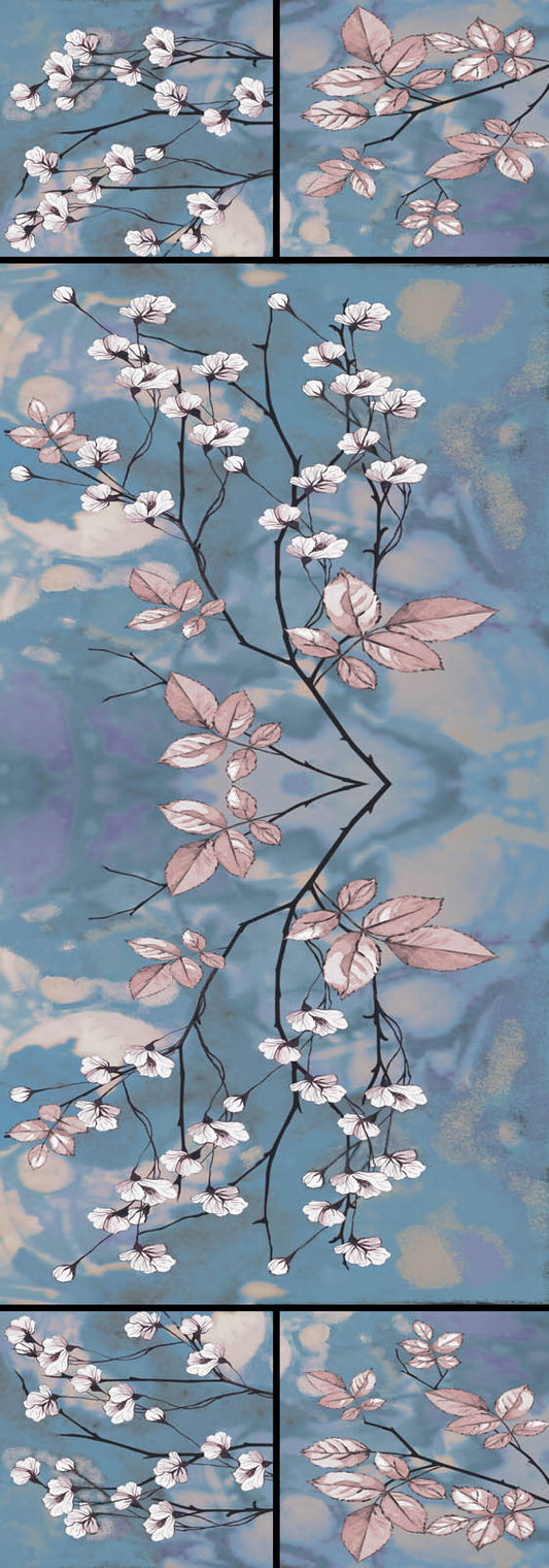 Floral Pure Silk Designer Scarf