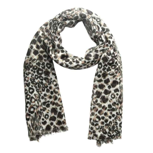 Classic Leopard Print Scarf – Modal Silk | Timeless Animal