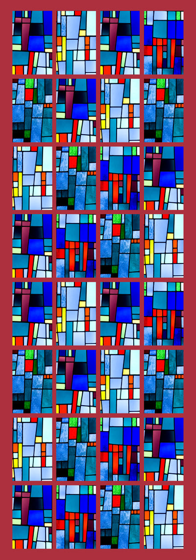 Stained Glass Geometry Scarf – Cotton Modal Wrap