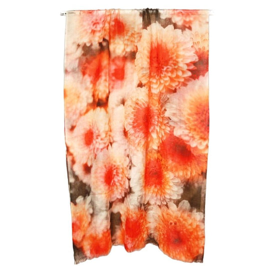 Floral Merino Silk Designer Scarf
