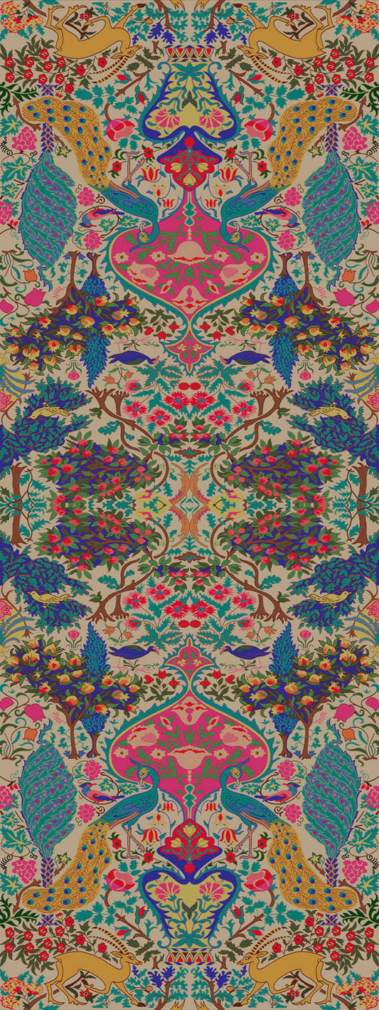 Abstract Fine Merino Silk Designer Scarf