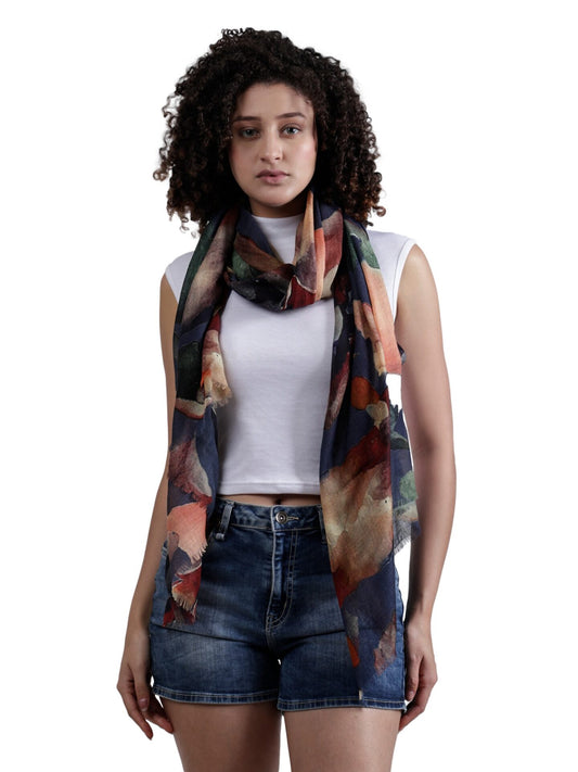 Abstract Artwork Merino Silk Designer Scarf