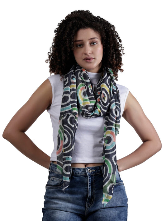 Geometrical Merino Silk Designer Scarf