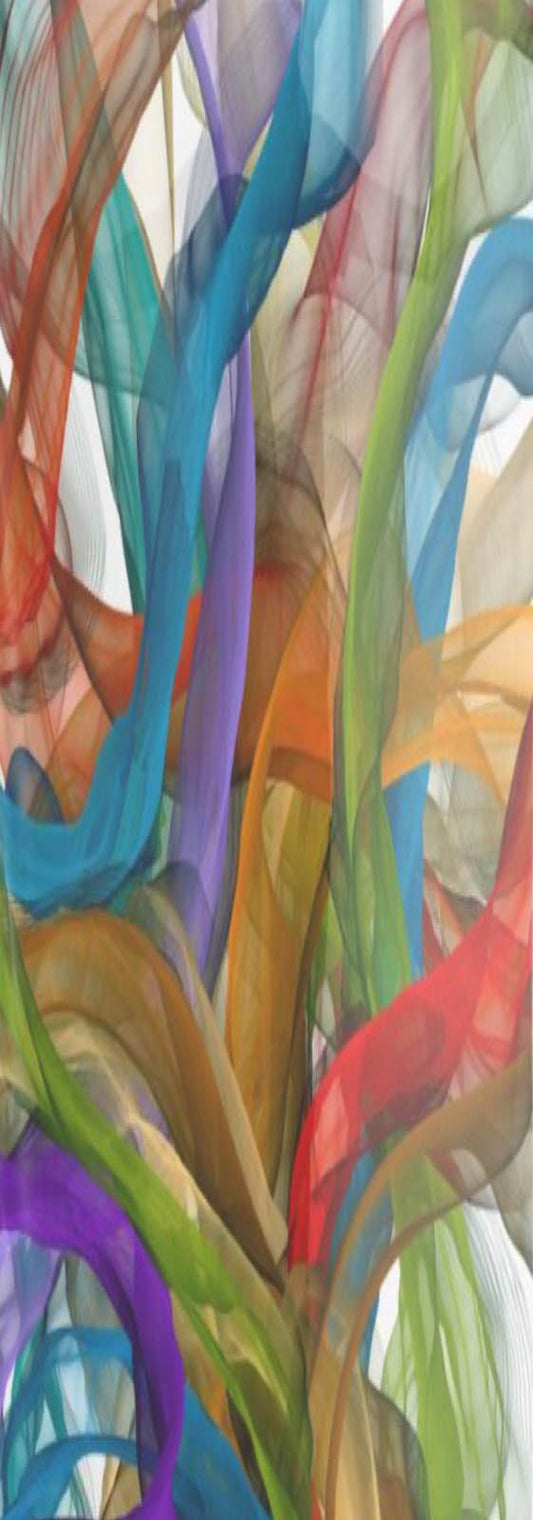 Chromatic Flow Merino Wool Scarf – Abstract Winter Designer Scarf