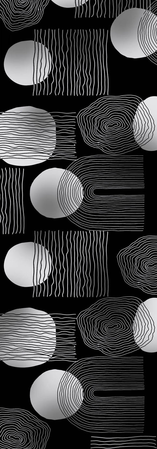 Abstract Print Pure Silk Designer Scarf