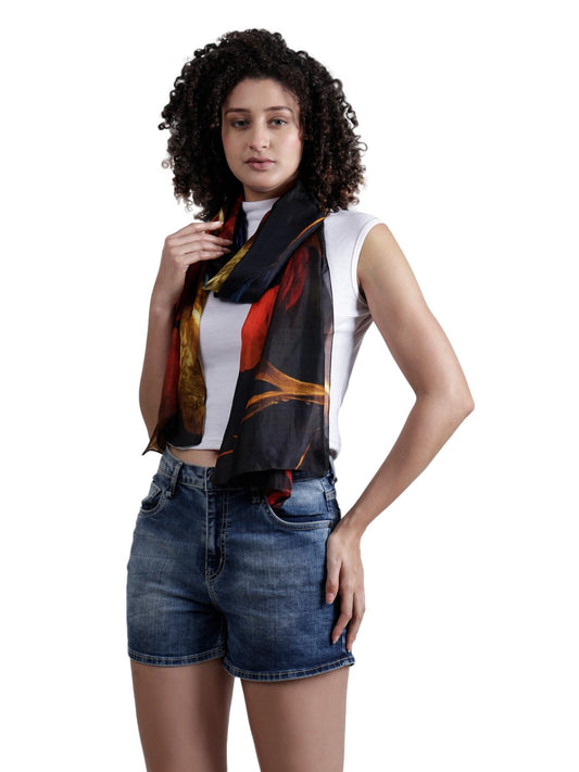 Floral Pure Silk Designer Scarf
